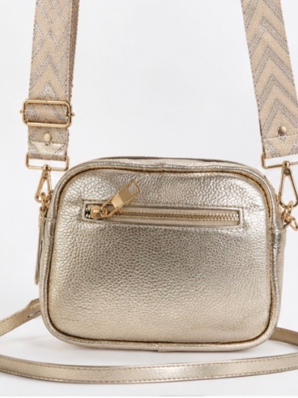 Pom Pom London Original Bag in Metallic Gold